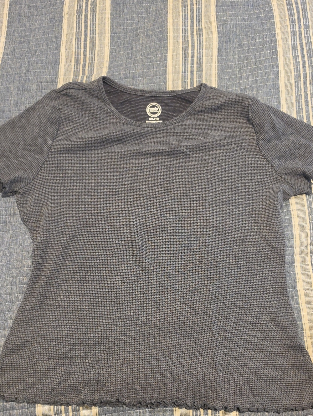 Wonder Nation Gray Thermal Lettuce Edge Top Size XXL 18